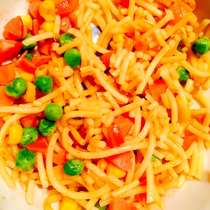 幼児食 ミックスベジタブルとソーセージのパスタ レシピ 作り方 By みゅうしろ 楽天レシピ